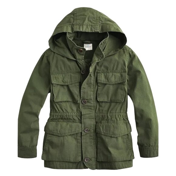 J.CREW Garment Dyed M65 Field Jacket in Military Green SZ 8 - Picture 1 of 12